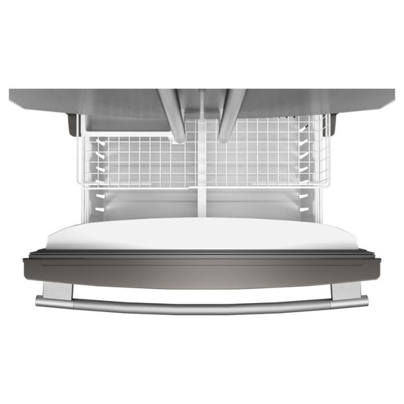 Kitchenaid® Réfrigérateur à portes françaises, profondeur standard et distributeur intérieur de 25 pi cu - 36 po KRFF136SPS
