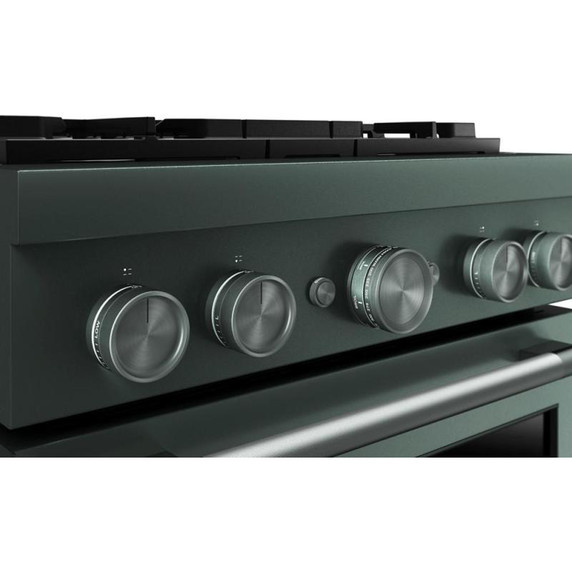 Cuisinière bicombustible de style commercial à 4 brûleurs avec mode de friture à air sans préchauffage KitchenAid® de 30 po KFDS930SJP