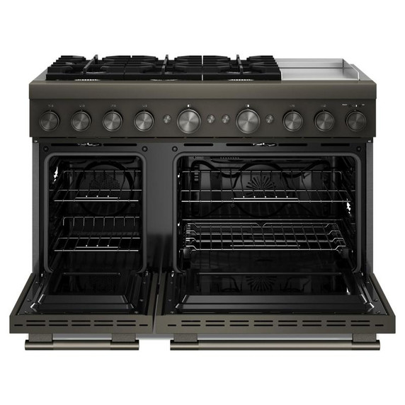 Table de cuisson bicombustible à 6 brûleurs avec plaque chauffante  KitchenAid® de 48 po KFDD948SBE