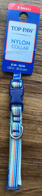 Top Paw Pemberton Stripe Adjustable XSmall Dog Collar Top Paw Pemberton Stripe Adjustable XSmall Dog Collar