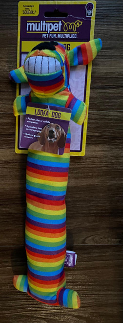 Multipet Spring Stripes Loofa Dog
