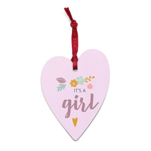 It's A Girl Wooden Heart Ornaments It's A Girl Wooden Heart Ornaments
