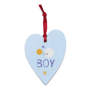 It's A Boy Wooden Heart Ornaments It's A Boy Wooden Heart Ornaments