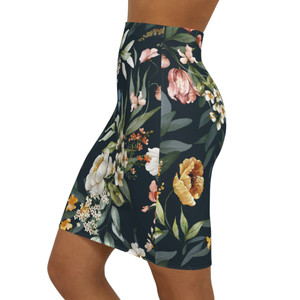 Elegant Floral Women's Mid-Waist Pencil Skirt - Trendy Summer Style Elegant Floral Women's Mid-Waist Pencil Skirt - Trendy Summer Style