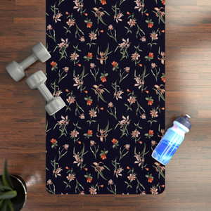Floral Rubber Yoga Mat - Non-Slip Exercise Mat for Home & Studio Fitness Floral Rubber Yoga Mat - Non-Slip Exercise Mat for Home & Studio Fitness