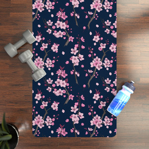 Floral Rubber Yoga Mat - Non-Slip Exercise Mat for Home & Studio Floral Rubber Yoga Mat - Non-Slip Exercise Mat for Home & Studio