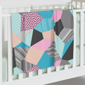 Colorful Geometric Baby Swaddle Blanket for Newborns - Soft & Cozy Infant Wrap Colorful Geometric Baby Swaddle Blanket for Newborns - Soft & Cozy Infant Wrap