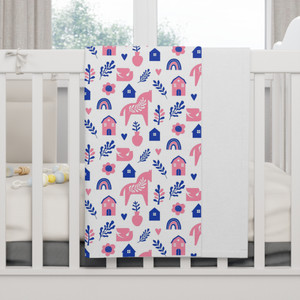 Adorable Soft Fleece Baby Blanket – Cozy Floral Pattern for Newborns and Infants Adorable Soft Fleece Baby Blanket – Cozy Floral Pattern for Newborns and Infants