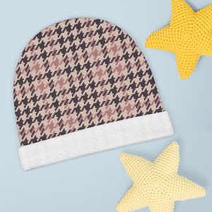 Trendy Houndstooth Baby Beanie - Stylish Infant Hat for Newborns Trendy Houndstooth Baby Beanie - Stylish Infant Hat for Newborns