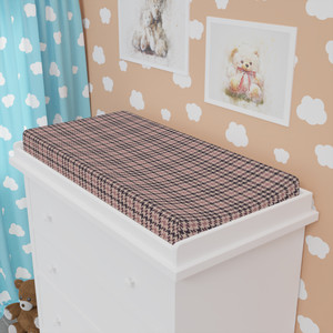 Stylish Baby Changing Pad Cover - Pink Houndstooth Design Stylish Baby Changing Pad Cover - Pink Houndstooth Design