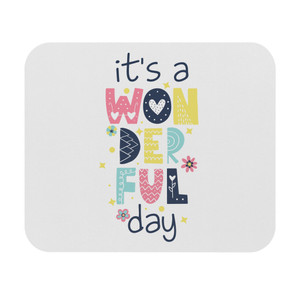 Colorful 'It's a Wonderful Day' Mouse Pad - Perfect for Home or Office Colorful 'It's a Wonderful Day' Mouse Pad - Perfect for Home or Office