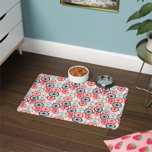 Colorful Pet Food Mat – 12x18 Non-Slip Design for Dogs & Cats Colorful Pet Food Mat – 12x18 Non-Slip Design for Dogs & Cats