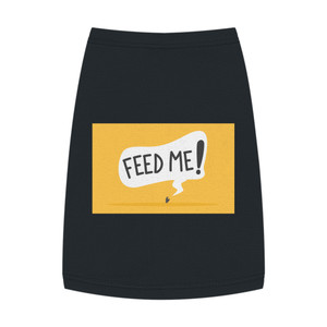 Funny Pet Tank Top - 'Feed Me!' - Cute Dog Apparel for Food Lovers Funny Pet Tank Top - 'Feed Me!' - Cute Dog Apparel for Food Lovers