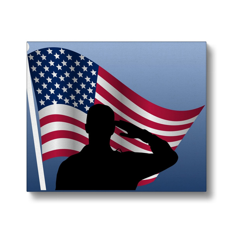 A Salute To Our Soldiers Canvas