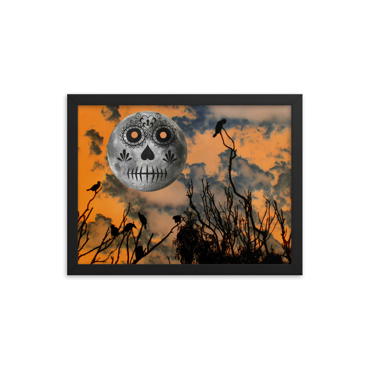 Day Of The Dead Moon Framed poster