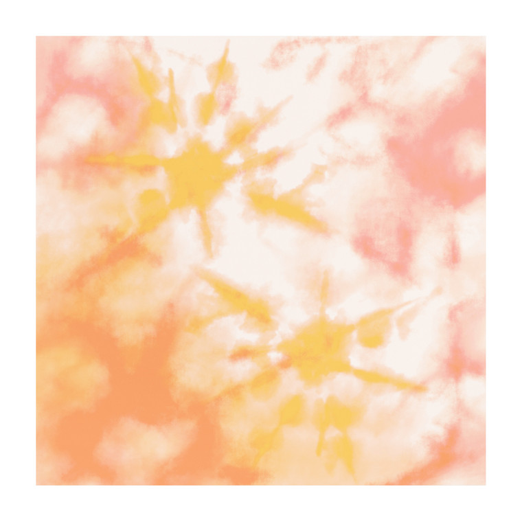 Orange Tie Dye Recycled polyester fabric