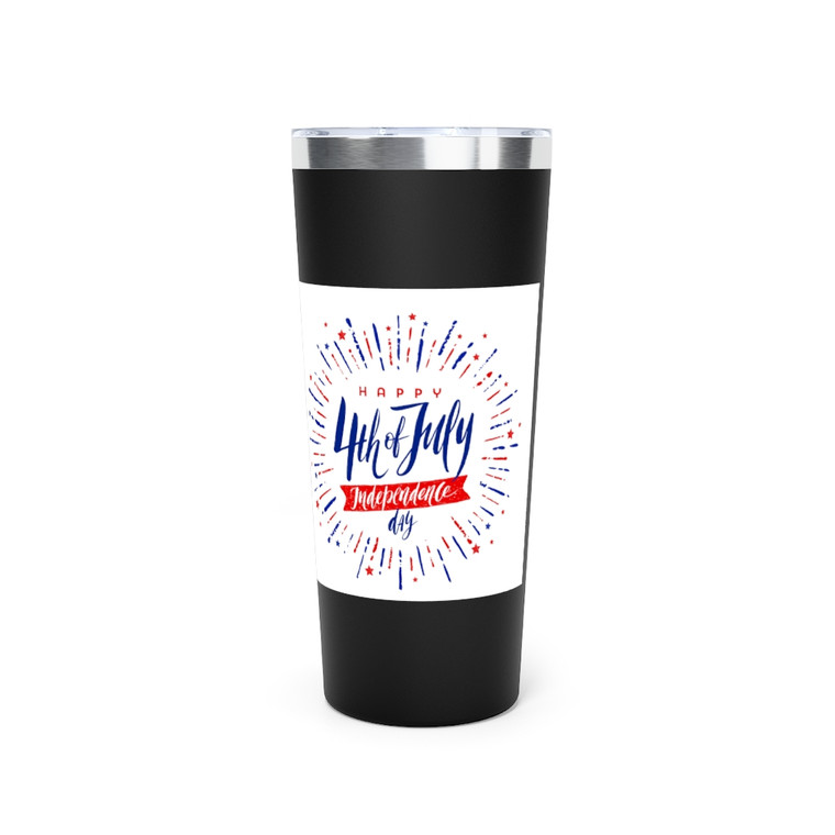 Happy Fourth Of July Independence Day Copper Vacuum Insulated Tumbler, 22oz
