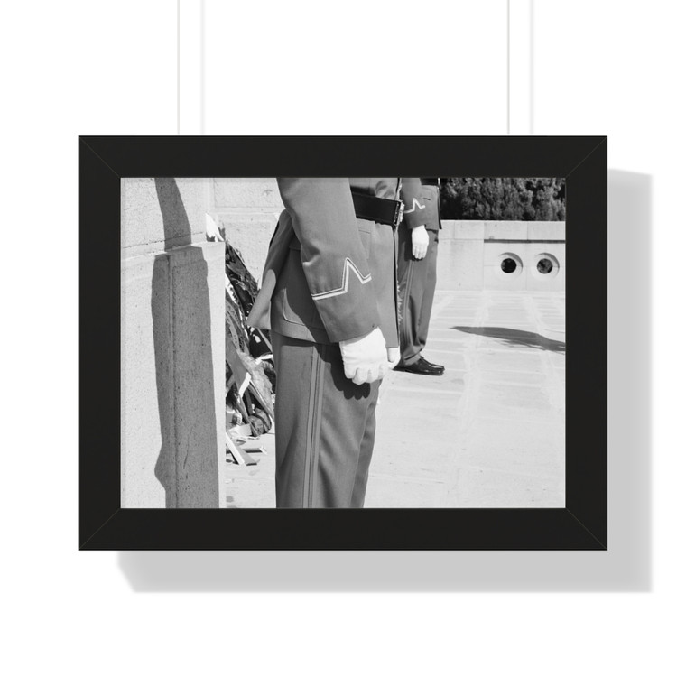 Soldier Guarding The Unknown Soldier Framed Horizontal Poster