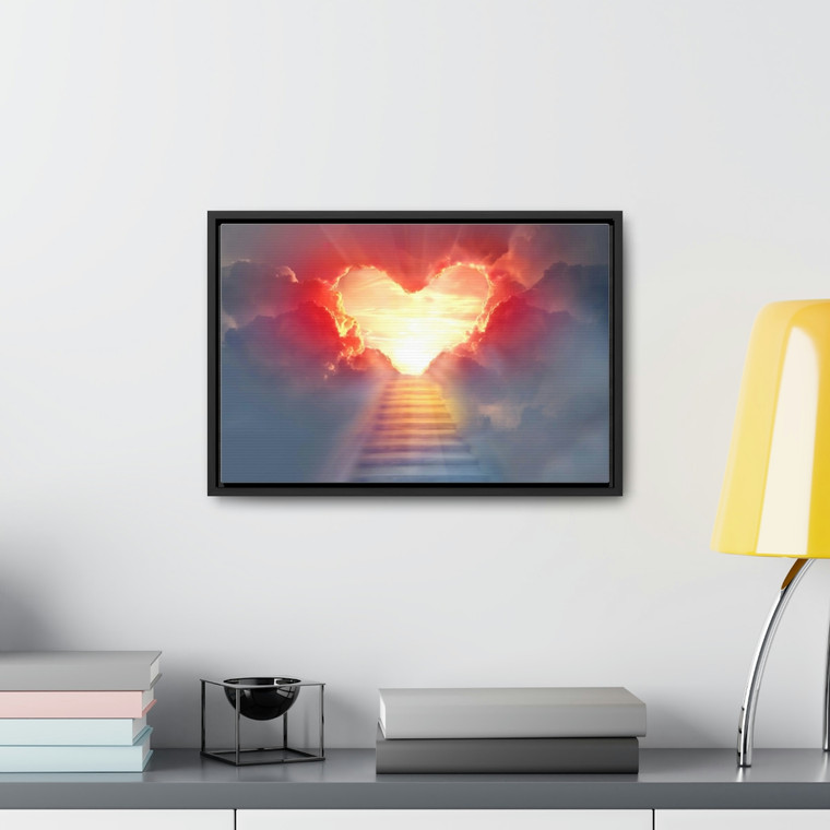 Heart Stairway To Heaven Gallery Canvas Wraps, Horizontal Frame