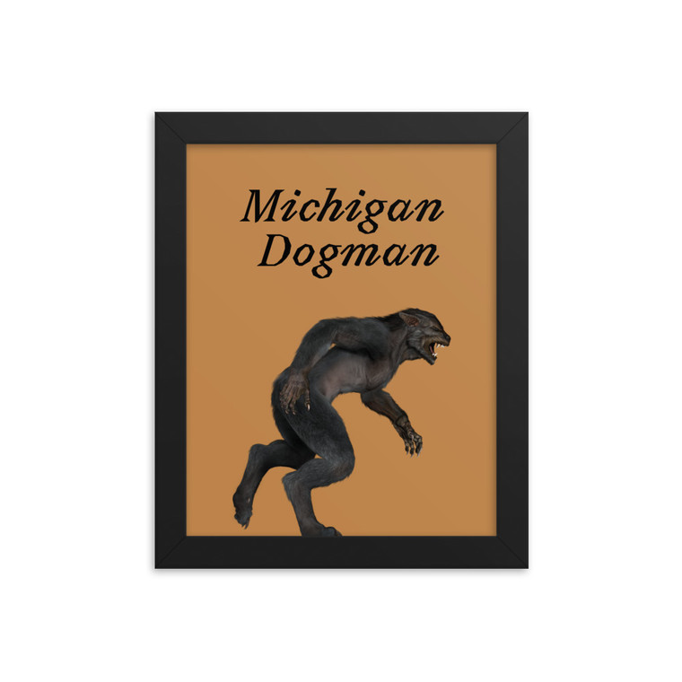 Michigan Dog Man Framed poster