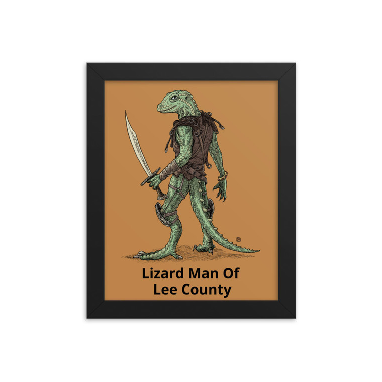 Lizard Man Of Lee County Framed poster