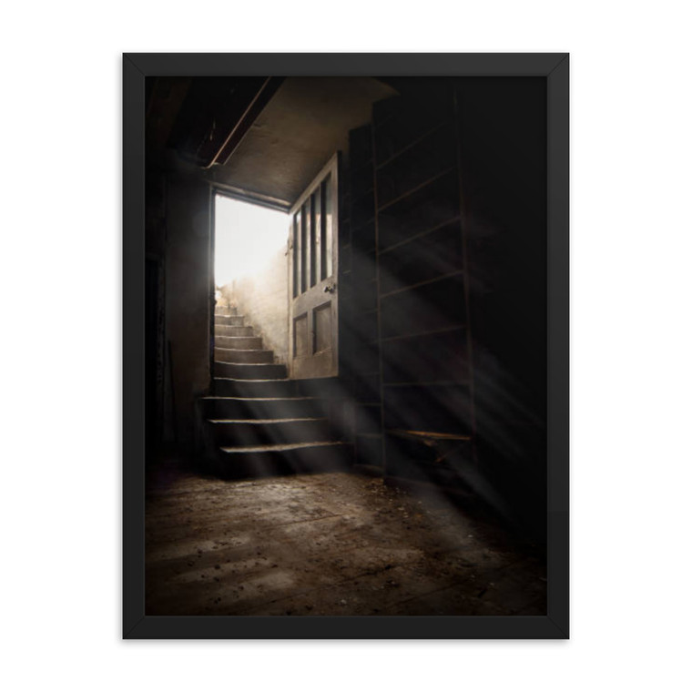 Scary Basement Framed poster