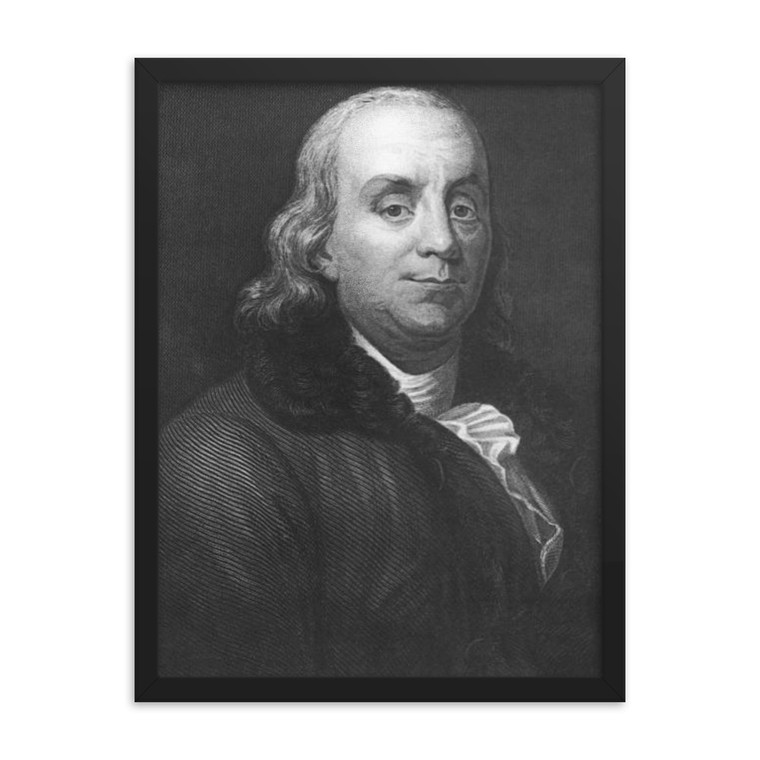 Benjamin Franklin (BW) Framed poster