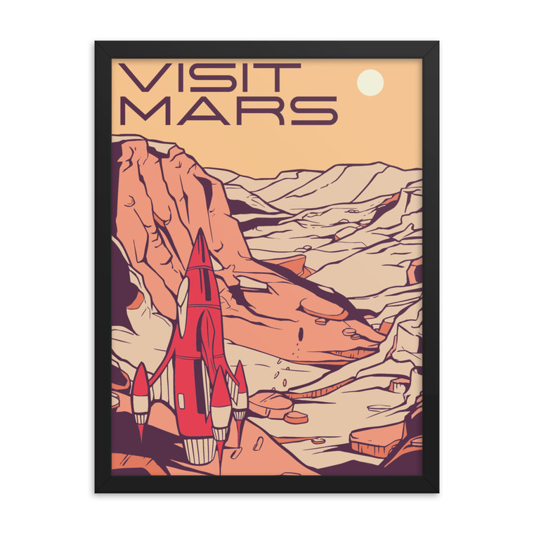 Visit Mars Framed poster
