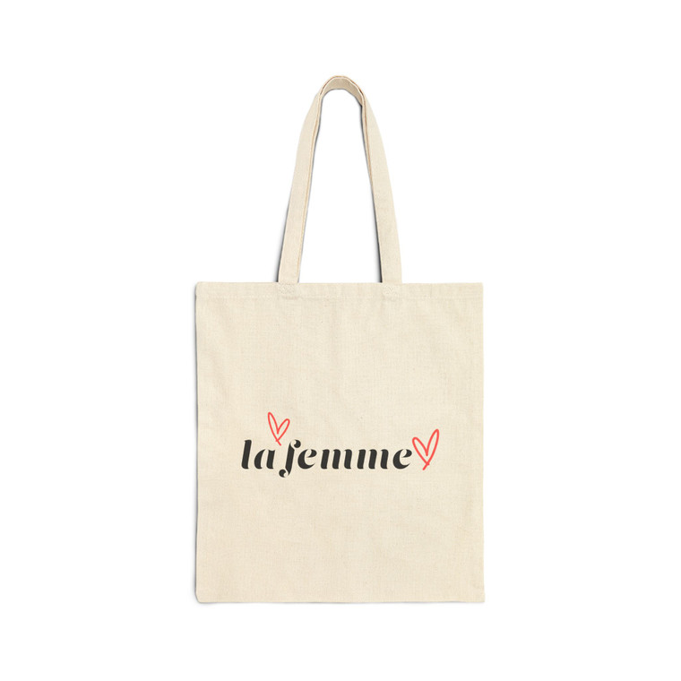 La Femme Cotton Canvas Tote Bag - Stylish and Eco-Friendly Carry-All