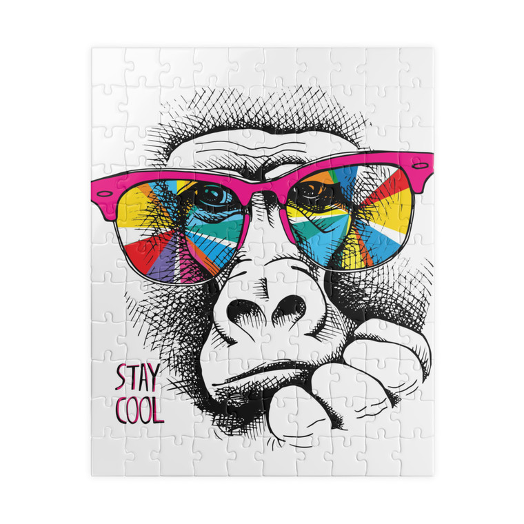 Stay Cool Gorilla Puzzle - Fun 110, 252, 520-Piece Jigsaw for Animal Lovers