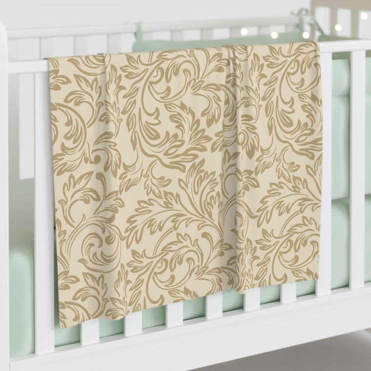 Elegant Floral Baby Swaddle Blanket - Soft, Cozy Fabric for Newborns