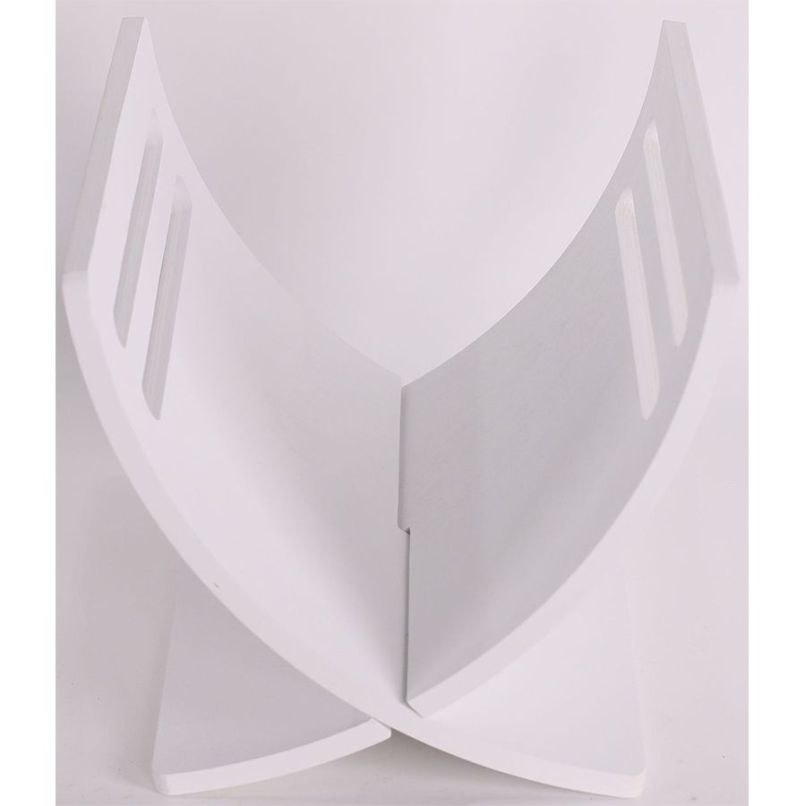 Solid Wood Magazine Holder, White Color