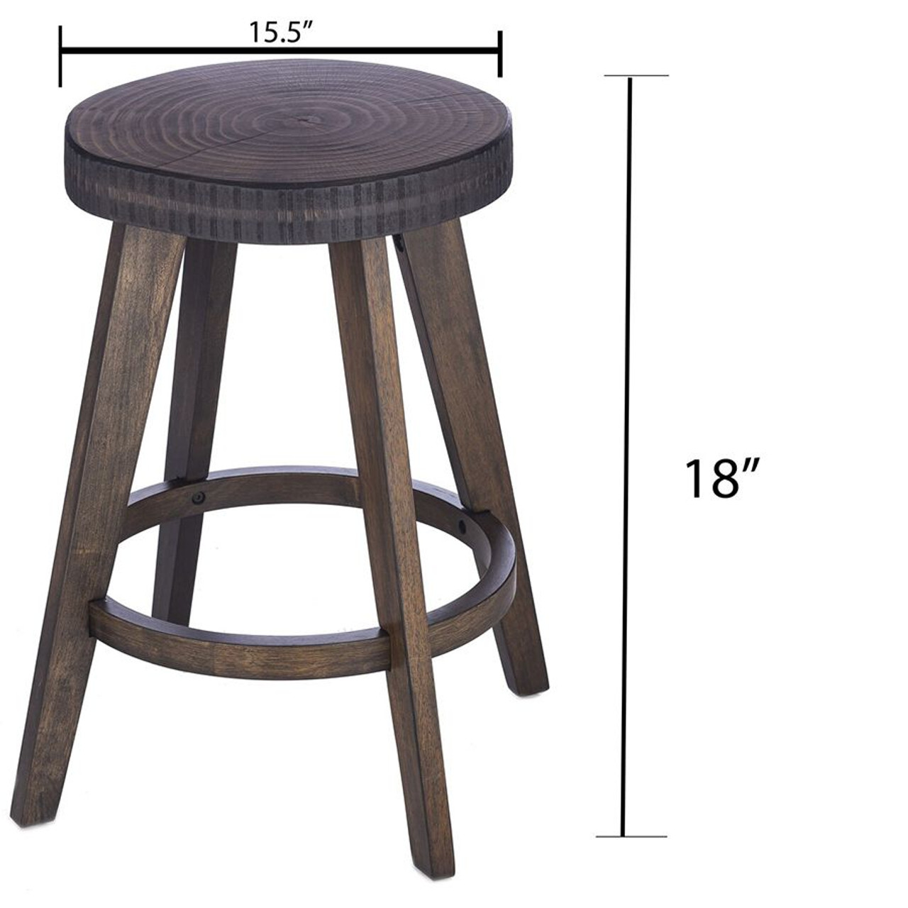Set of 2 Barstools Counter & Bar Height 
