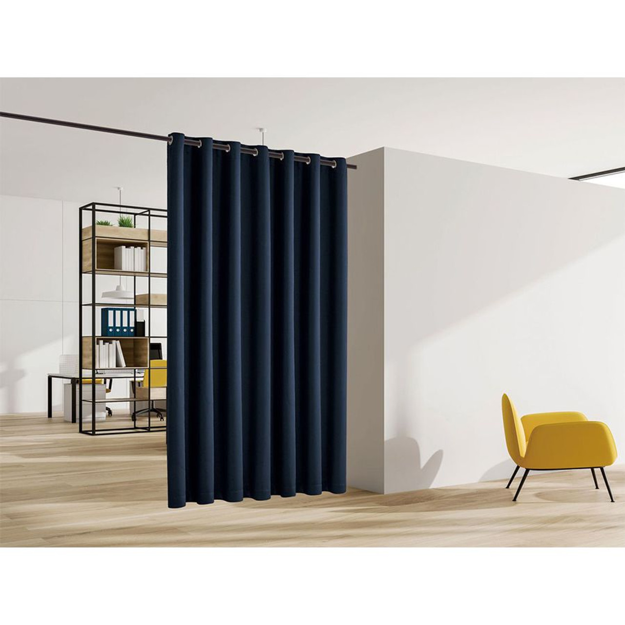  Blackout Room Divider Curtain Panel Thermal Insulated Navy Blue Color