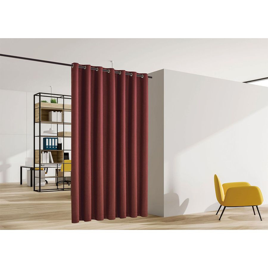 Blackout Room Divider Curtain Panel Thermal Insulated Burgundy
