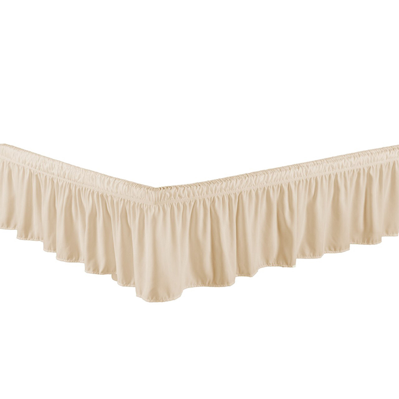 Beige Bed Skirt Dust Ruffle 100% Brushed Microfiber with 14” Drop in USA, California, New York, New York City, Los Angeles, San Francisco, Pennsylvania, Washington DC, Virginia, Maryland