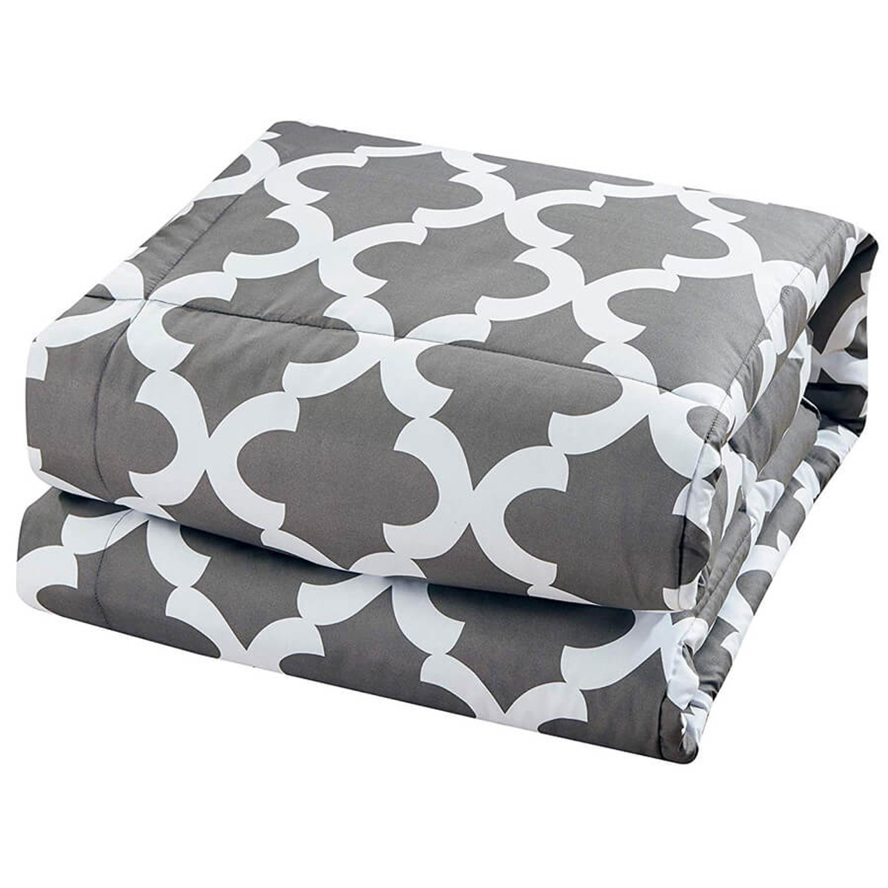 Down Alternative Ultra Soft Plush Microfiber Comforter Set Grey 
