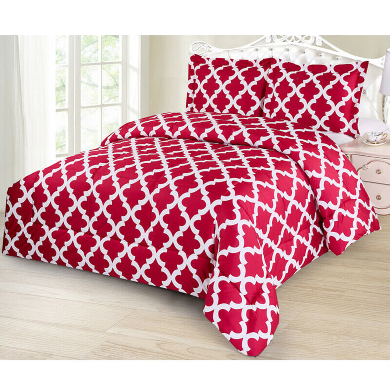 Down Alternative Ultra Soft Plush Microfiber Comforter Set Burgundy