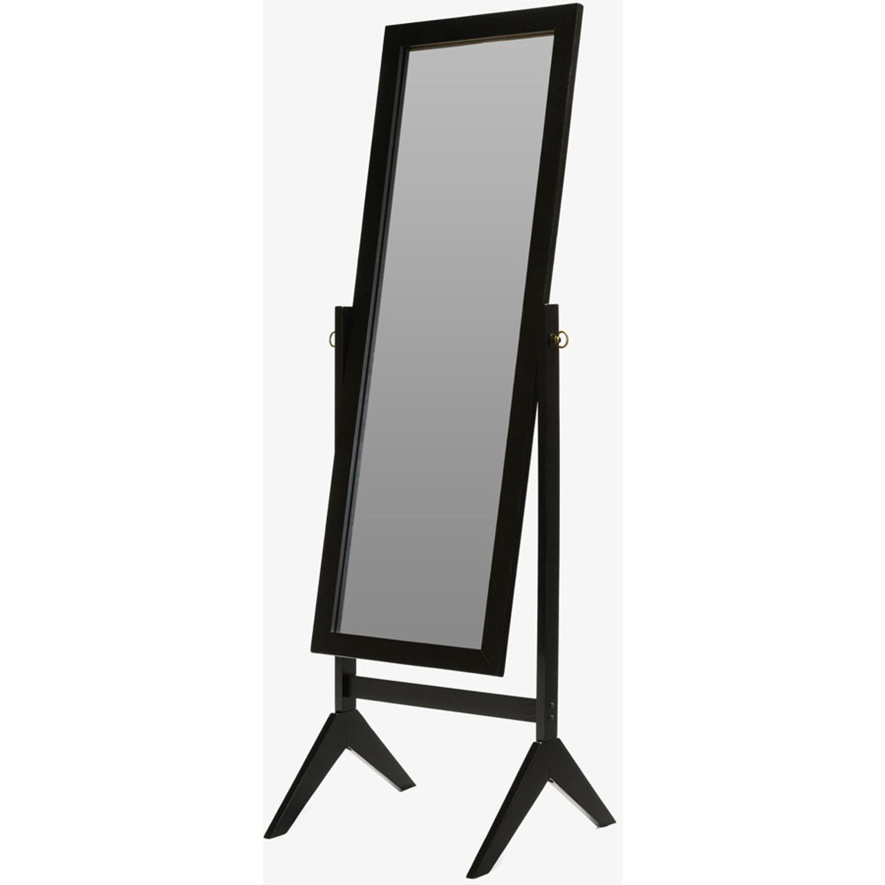Wood Rectangular Cheval Floor Mirror, Free Standing Mirror
