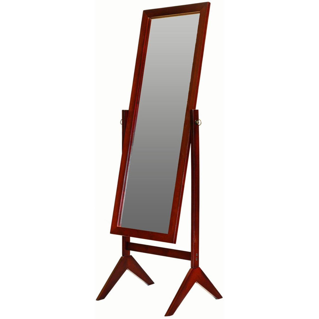 Wood Rectangular Cheval Floor Mirror, Free Standing Mirror