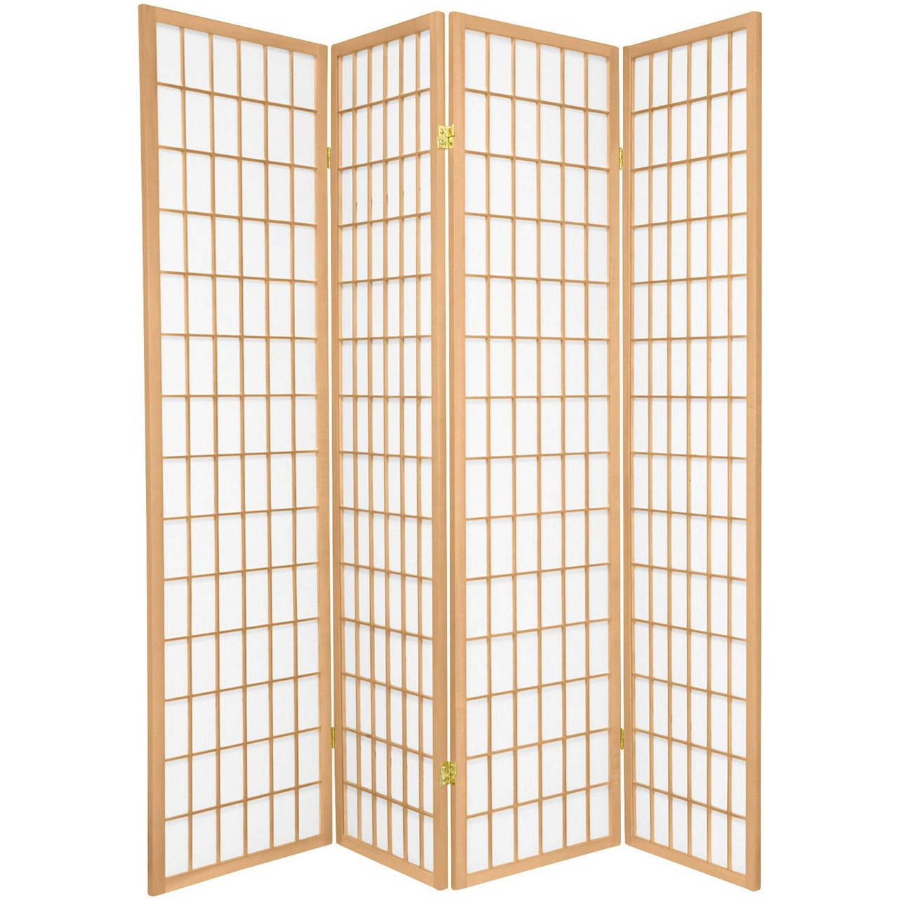 4 Panels Room Dividers Privacy Screen Shoji Design 