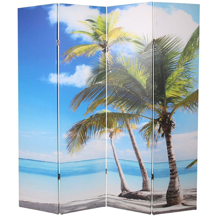 Room Screen Divider Digital Print Beach