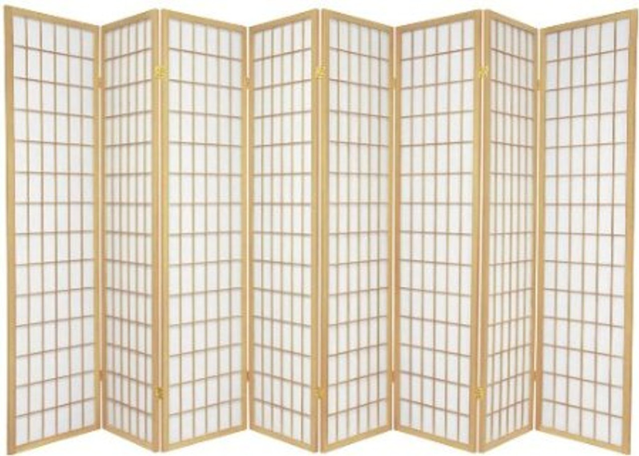 8 Panel Room Dividers  Privacy Screen Shoji Style