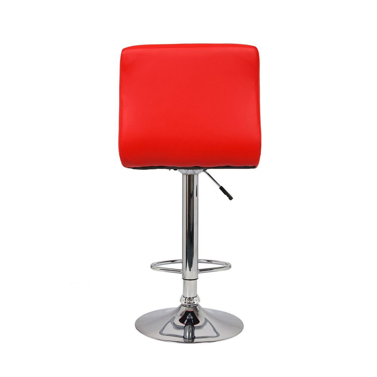 Set of 2 Adjustable Swivel Bar Stools  Red Color