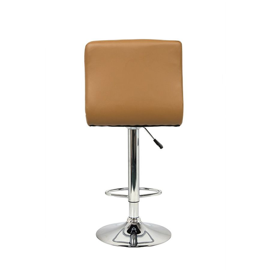 Set of 2 Adjustable Swivel Bar Stools  Mocha Color