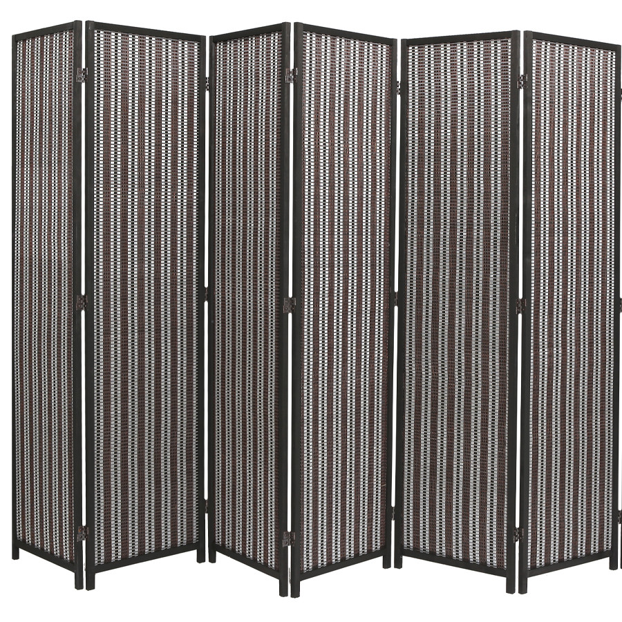 6 Panels Room Divider Screen Bamboo Woven Insert - Thumbnail 3