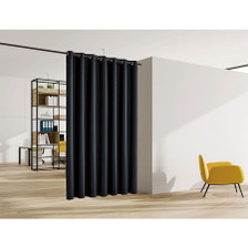 Blackout Room Divider Curtain Panel Thermal Insulated Black Color Blackout Room Divider Curtain Panel Thermal Insulated Black Color