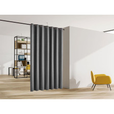 Blackout Room Divider Curtain Panel Thermal Insulated  Grey Color
