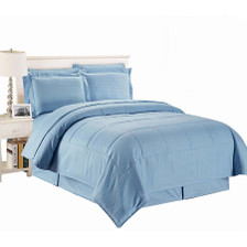 8 pc Microfiber Comforter Set Light Blue Color 8 pc Microfiber Comforter Set Light Blue Color