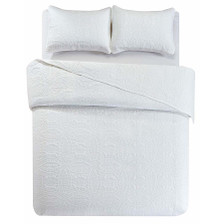 3 Pc Oversized Bedspread Coverlet Set White Color in USA, California, New York, New York City, Los Angeles, San Francisco, Pennsylvania, Washington DC, Virginia and Maryland